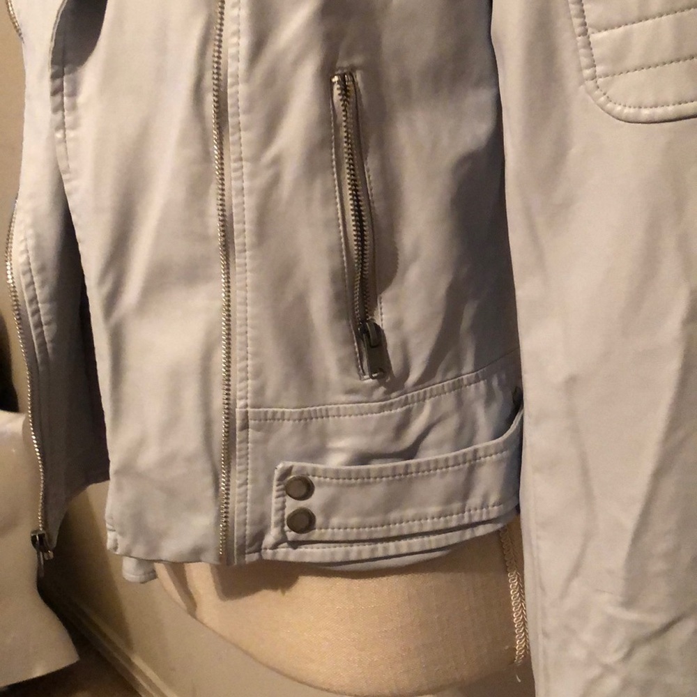 Marc New York (nwot)faux gray leather crop jacket - Picture 4 of 12